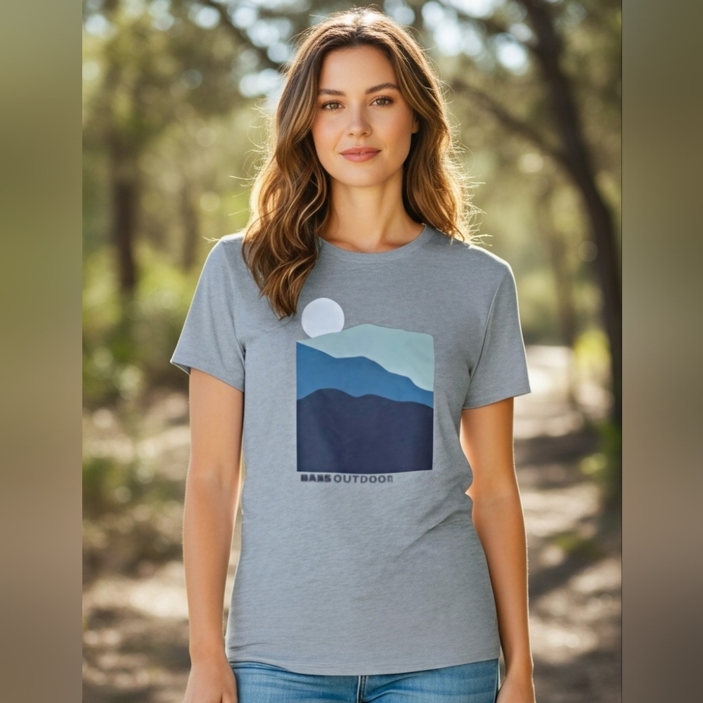 Bass Outdoor Gray Graphic T-Shirt Extra Large (TS19)